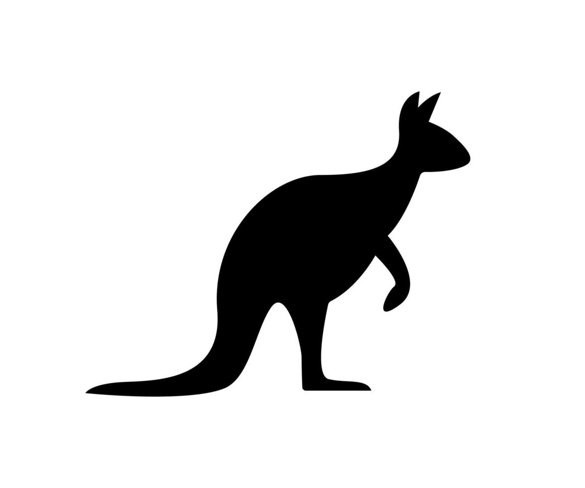 conception de kangourou, silhouette de kangourou vecteur