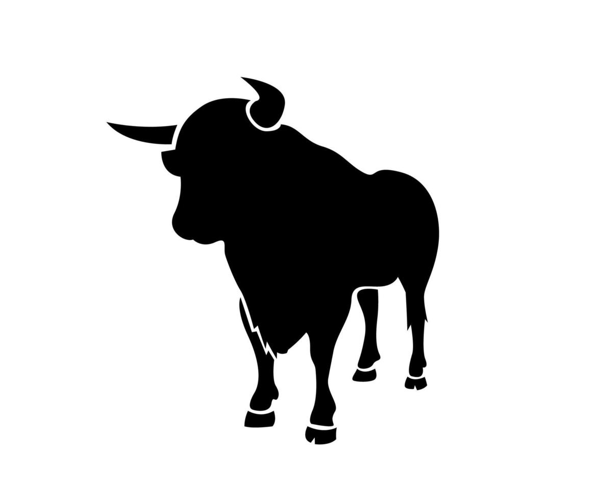 silhouettes de taureau, vecteur de conception de taureau, logo de taureau