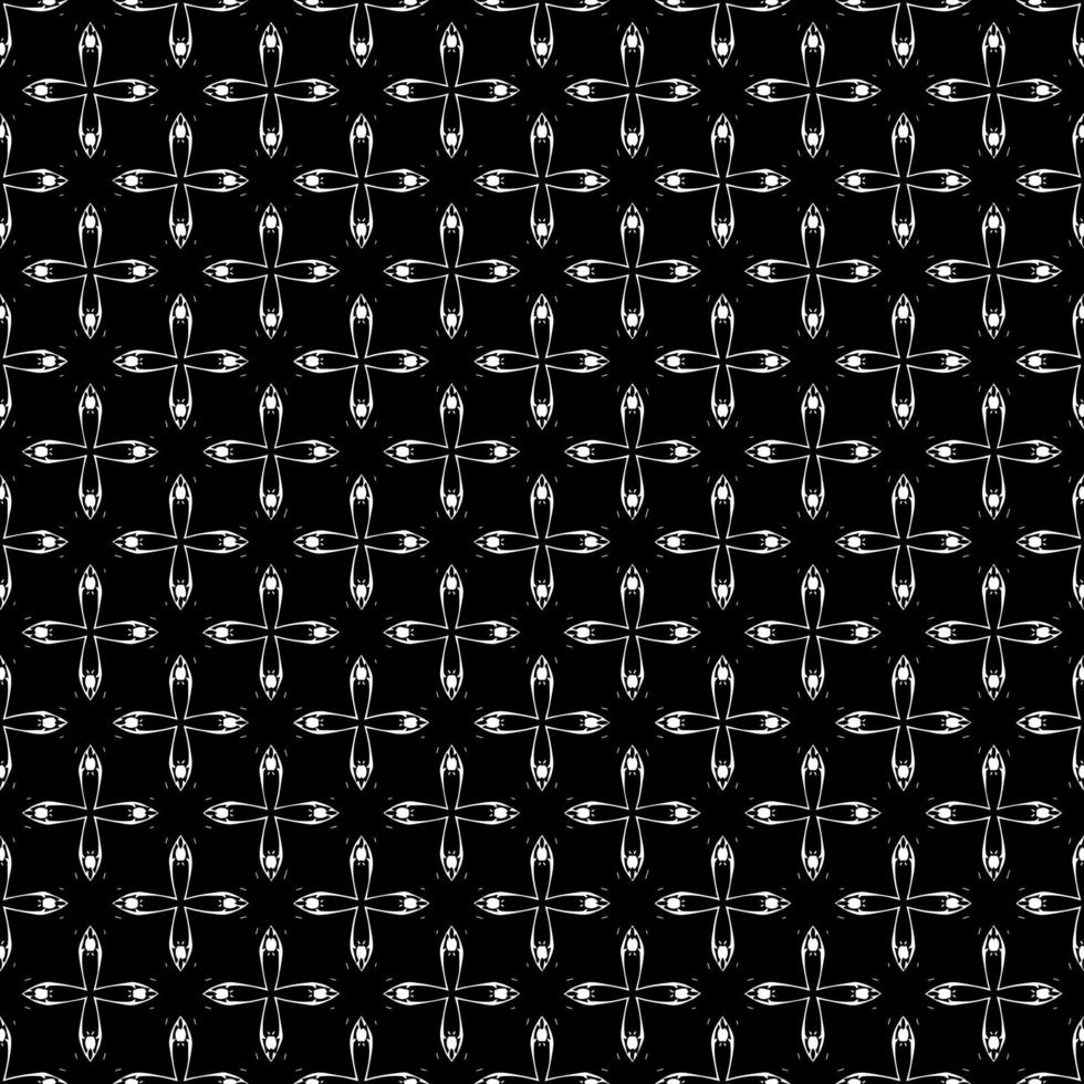 texture de motif noir et blanc. bw conception graphique ornementale. ornements en mosaïque. modèle de modèle. illustration vectorielle. vecteur