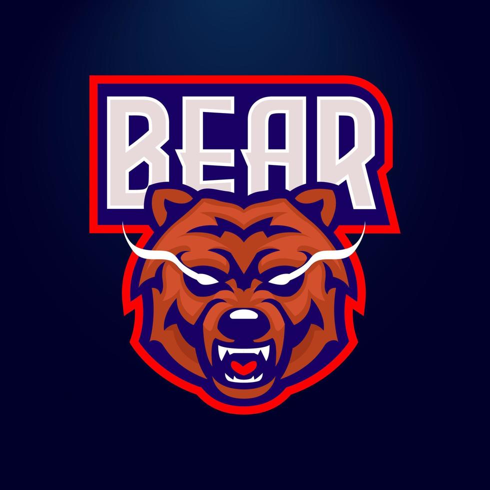 ours logo esport vecteur