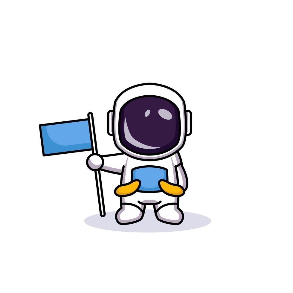 mascotte d'astronaute mignonne vecteur