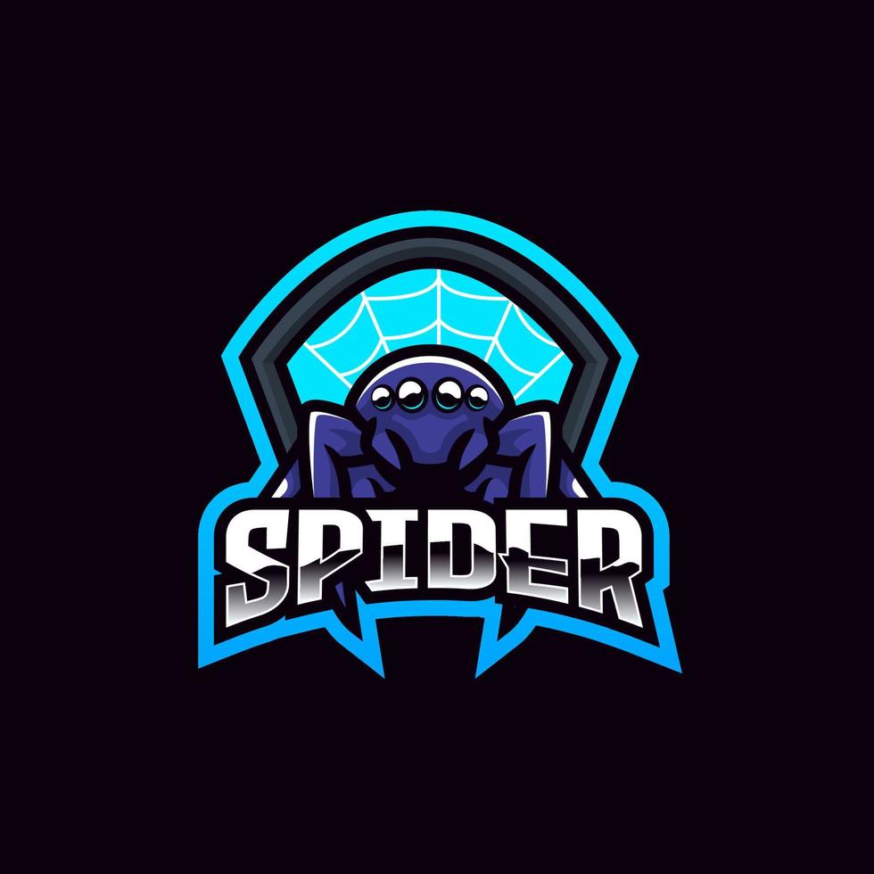 logo esport araignée vecteur