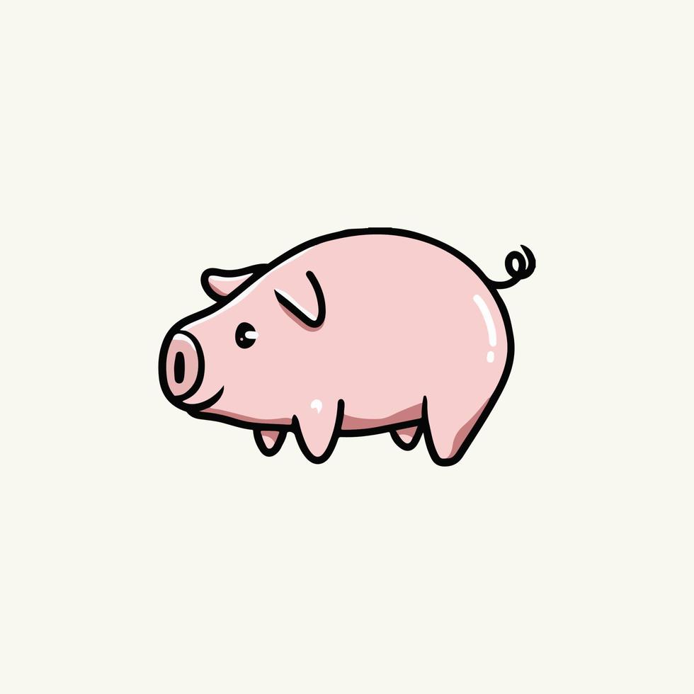 cochon animal mignon vecteur