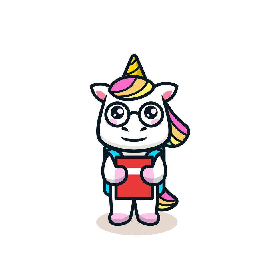 mascotte de licorne mignonne vecteur