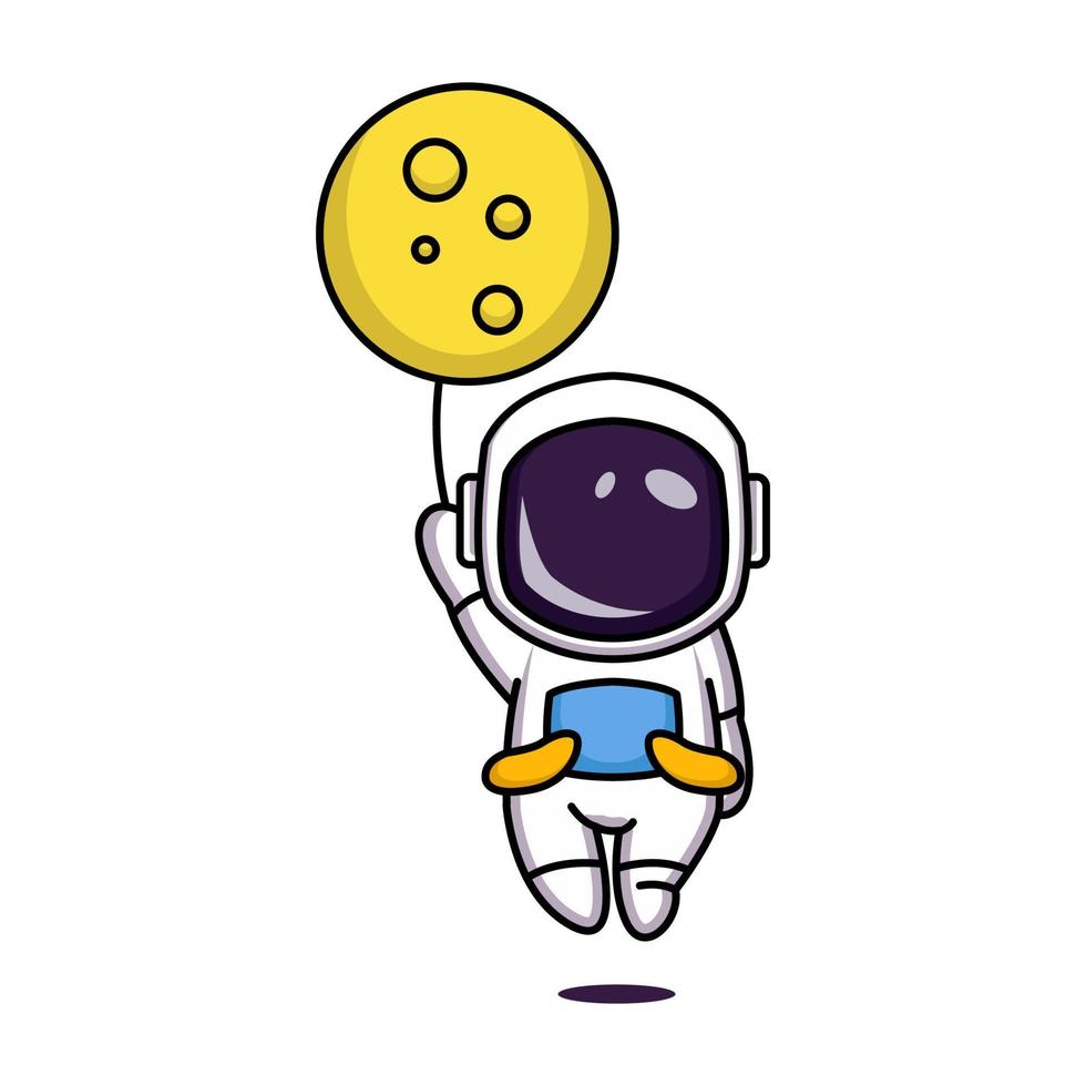 mascotte d'astronaute mignonne vecteur