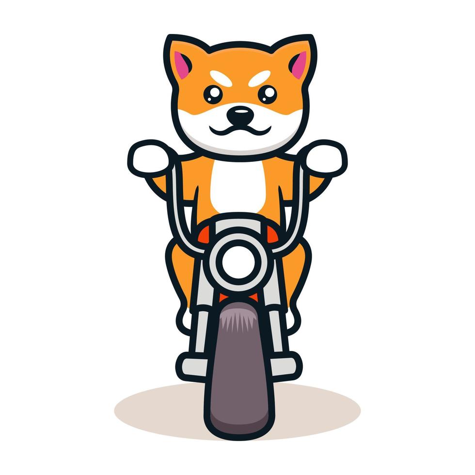 mascotte de chien shiba inu vecteur