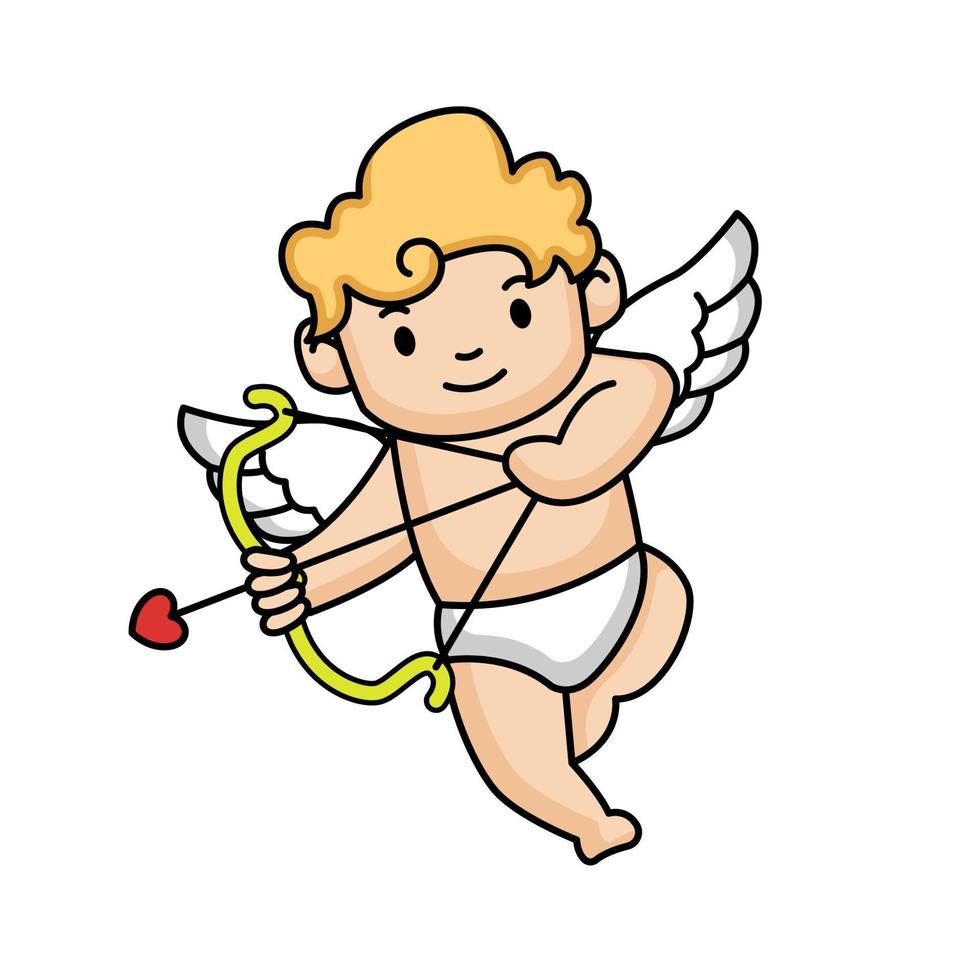 ange cupidon mignon vecteur