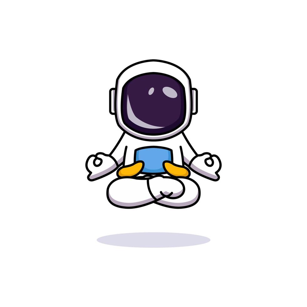 mascotte d'astronaute mignonne vecteur