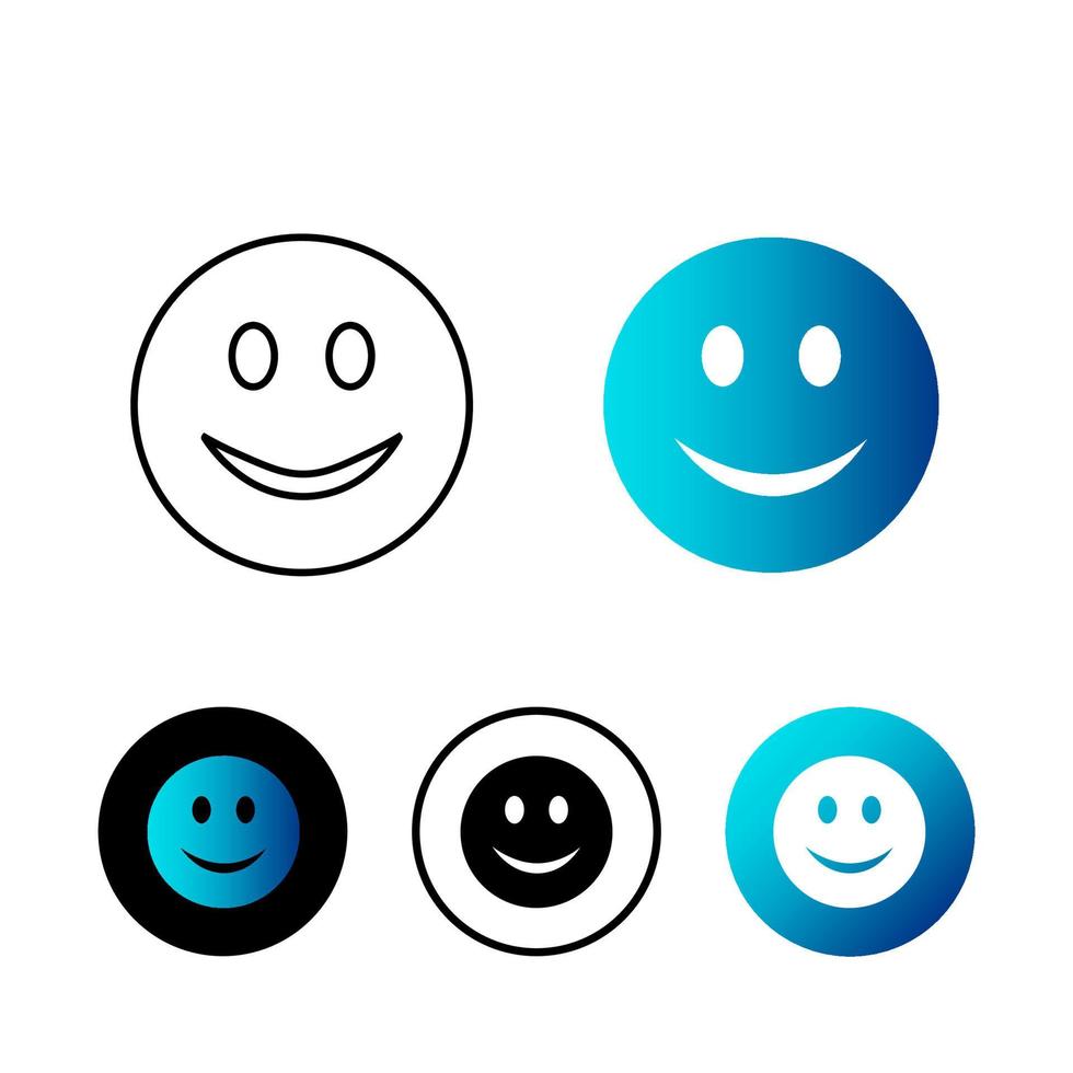illustration de l'icône de l'émotion smiley abstrait vecteur