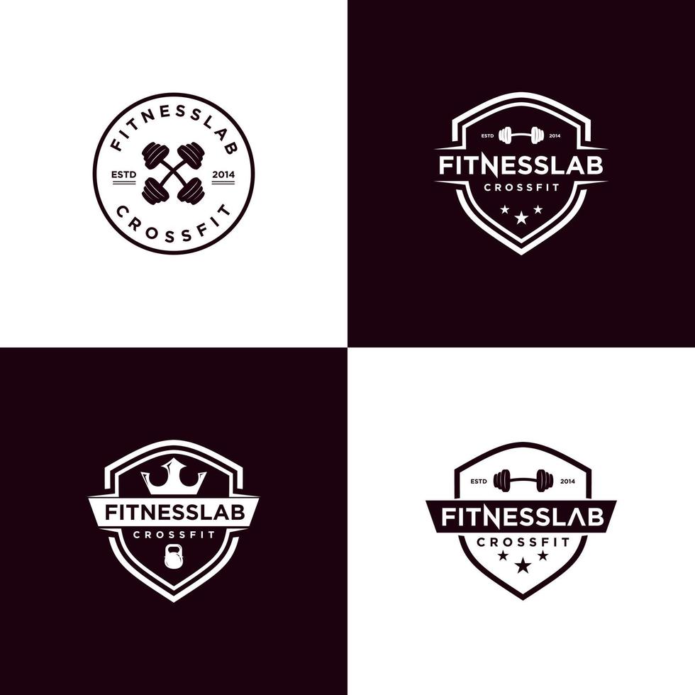 graphique vectoriel des collections de logos crossfit fitness et santé