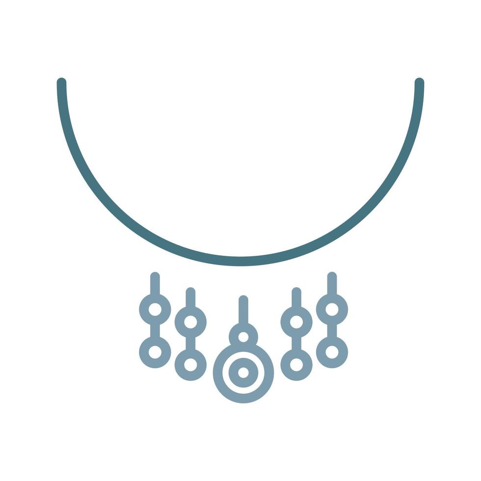 icône de deux couleurs de ligne de collier vecteur