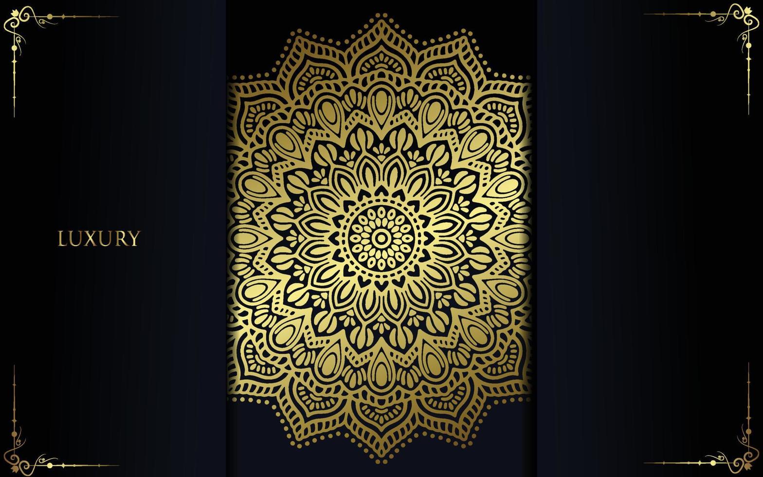 fond de mandala ornemental de luxe avec style de motif oriental islamique arabe vecteur