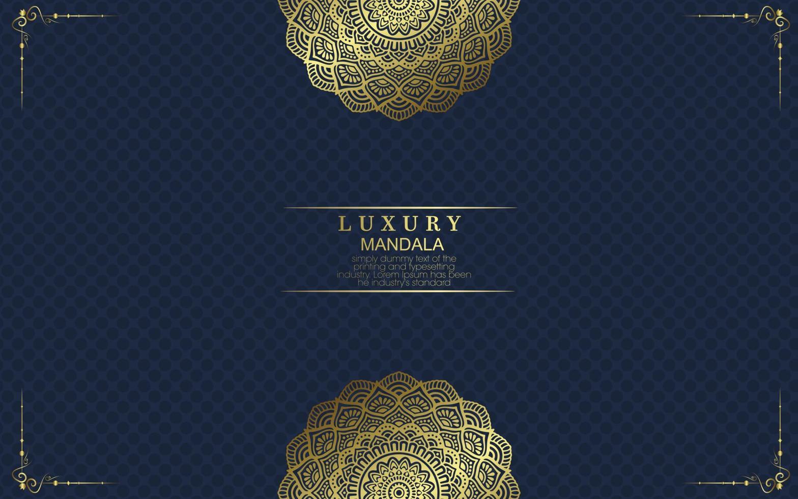 fond de mandala de luxe avec motif arabesque doré style islamique oriental oriental. mandala décoratif de style ramadan. mandala pour impression, affiche, couverture, brochure, dépliant, bannière vecteur