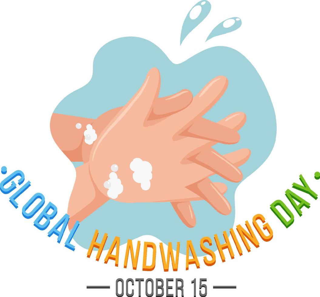 conception de bannière pour la journée mondiale du lavage des mains vecteur