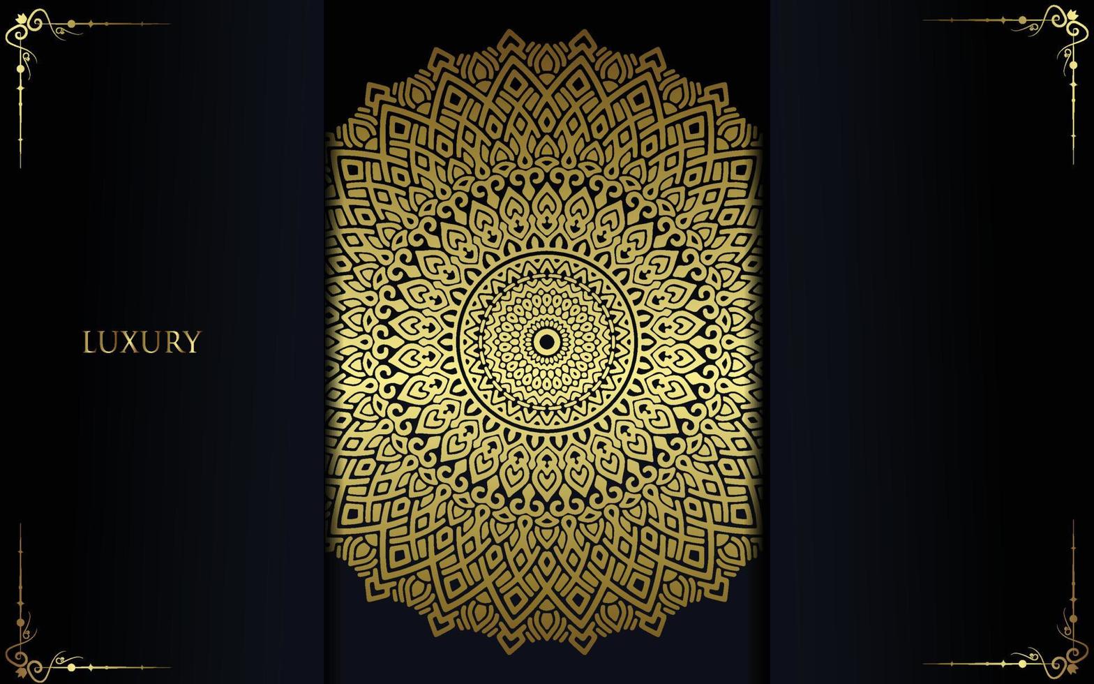 fond de mandala ornemental de luxe avec style de motif oriental islamique arabe vecteur