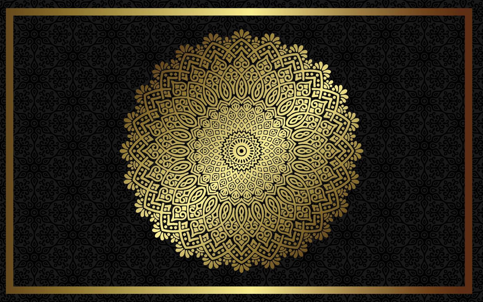 fond de mandala ornemental de luxe avec style de motif oriental islamique arabe vecteur