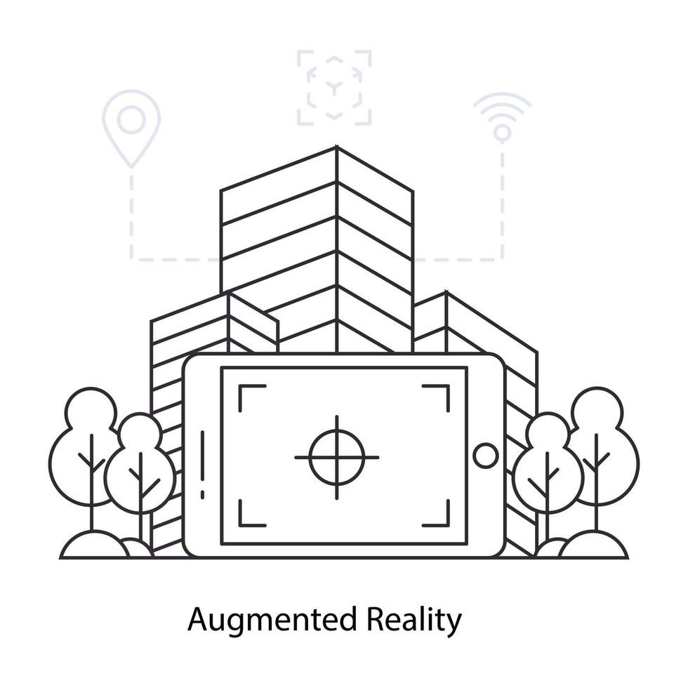 illustration de conception moderne de réalité augmentée vecteur