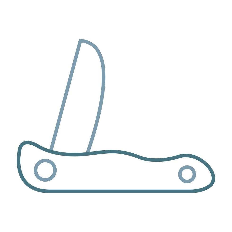 icône de deux couleurs de ligne de couteau suisse vecteur