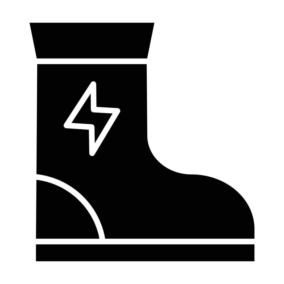 icône de glyphe de bottes d'électricien vecteur