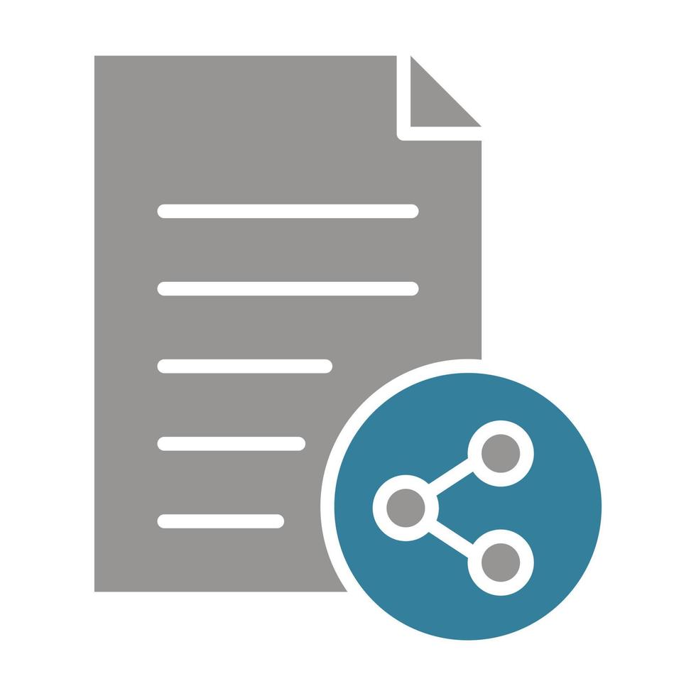 glyphe de partage de contenu icône bicolore vecteur