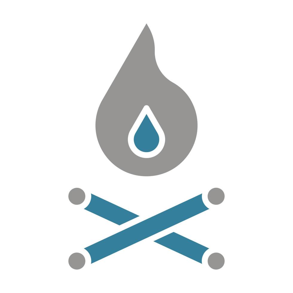 icône de deux couleurs de glyphe de bois de chauffage vecteur
