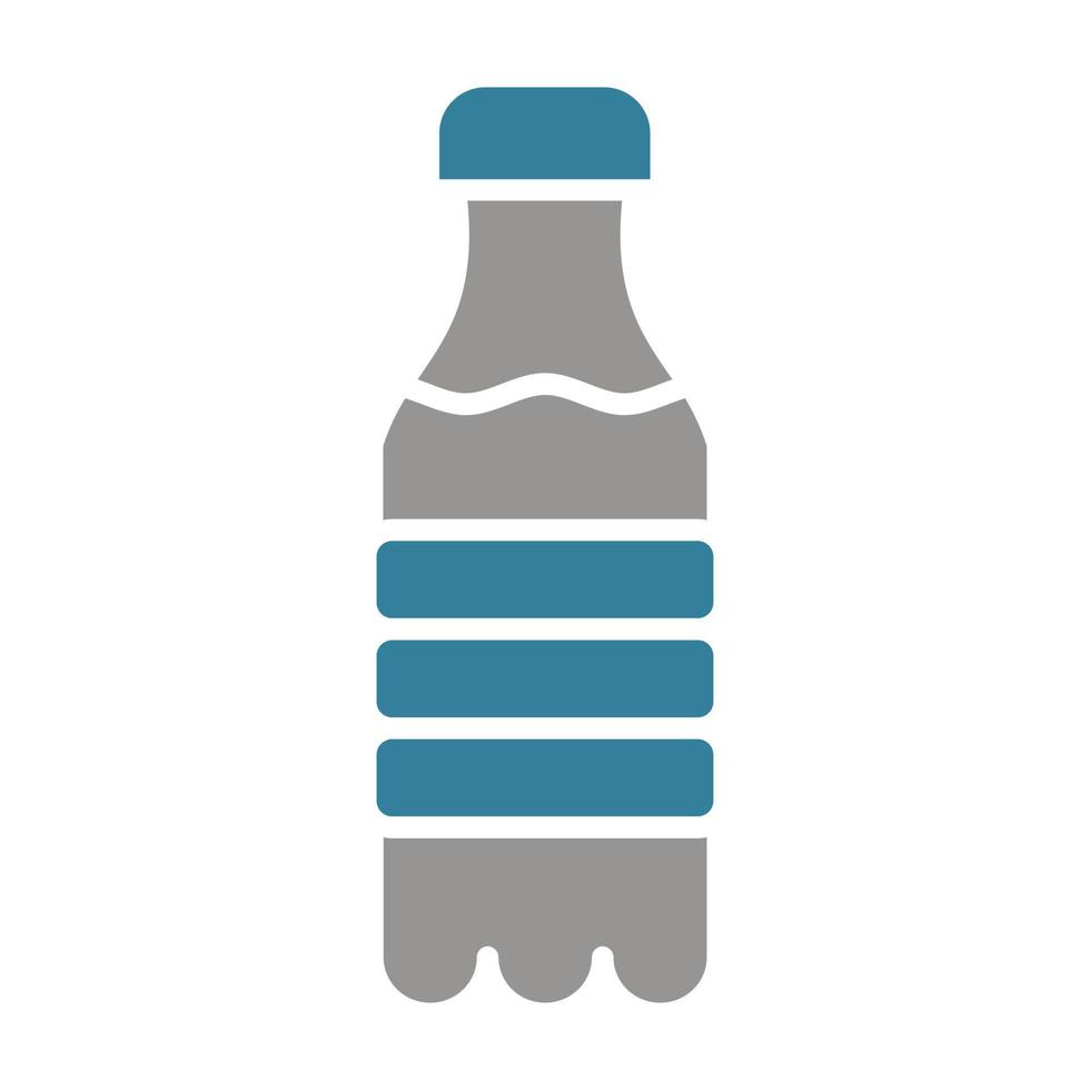 icône de deux couleurs de glyphe de bouteille d'eau vecteur