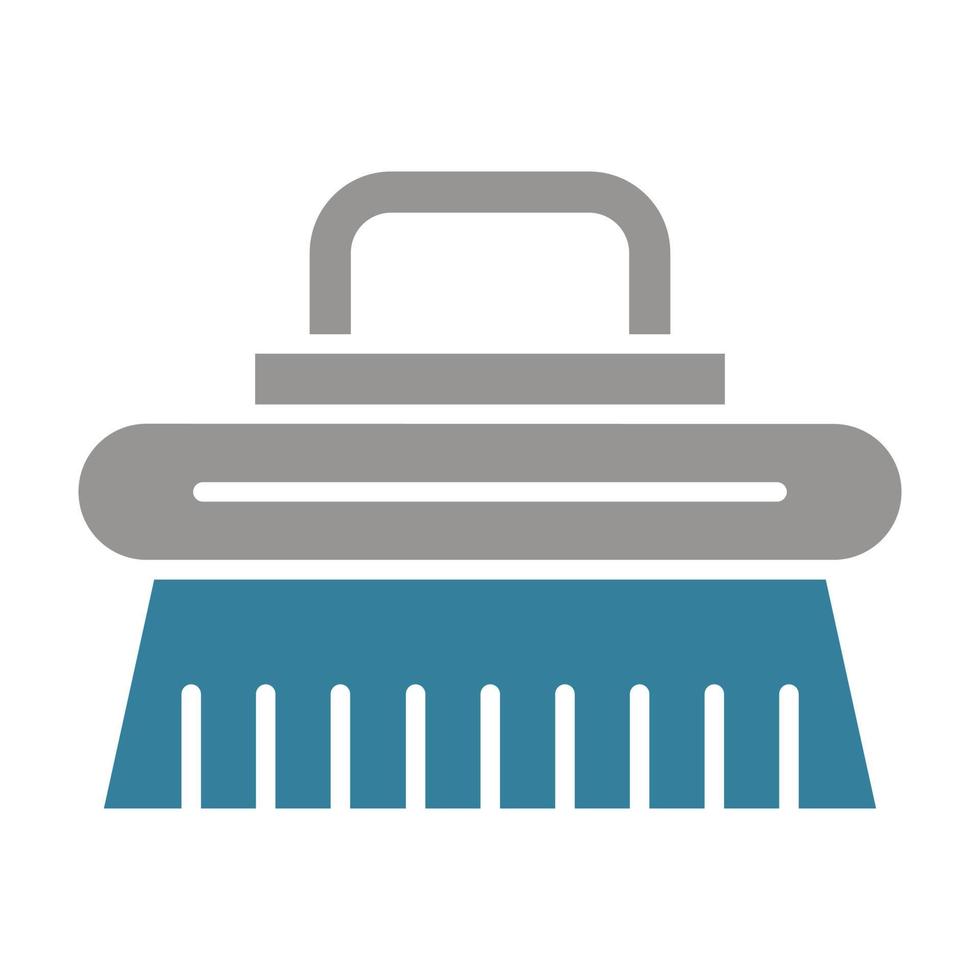 icône de deux couleurs de glyphe de brosse de nettoyage vecteur
