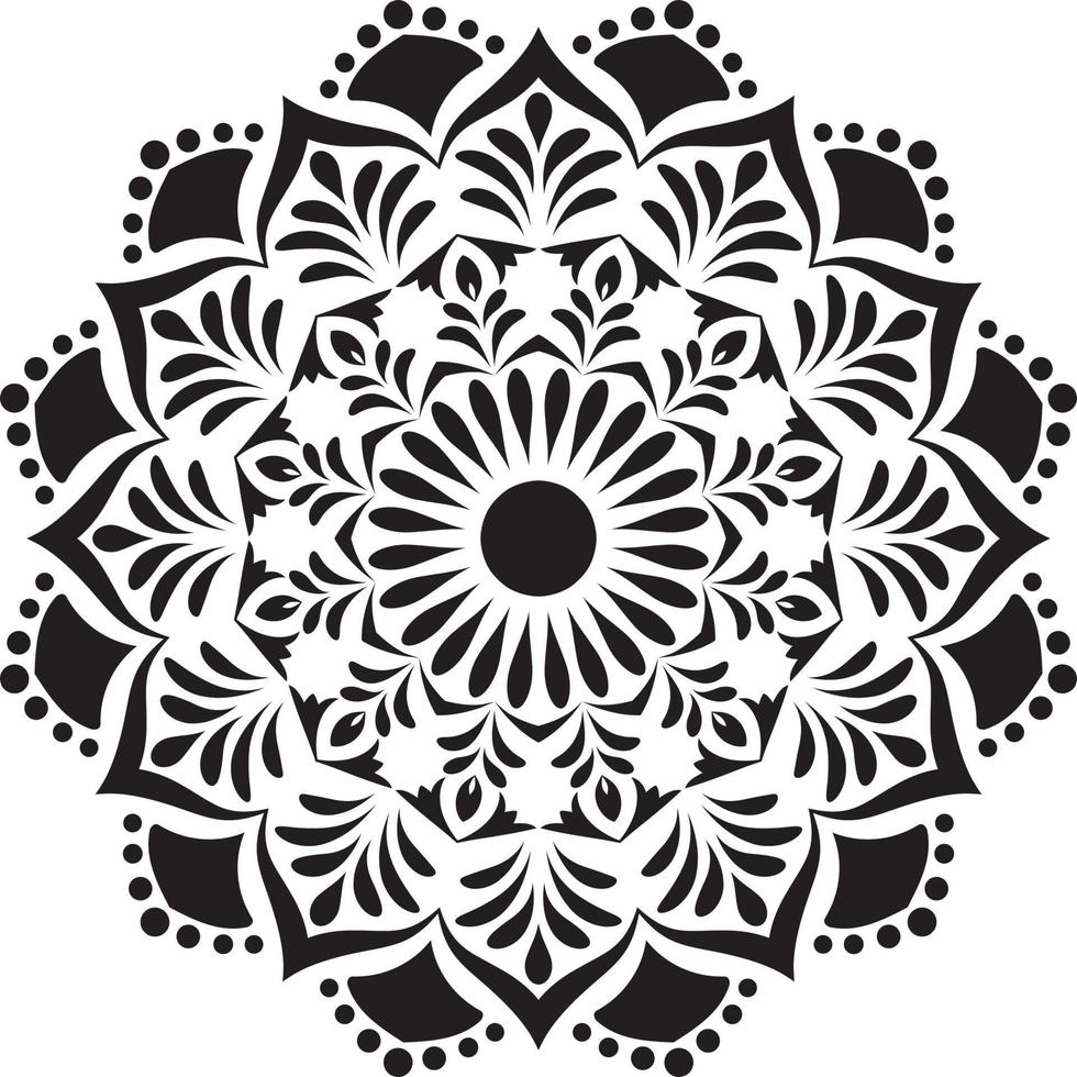 mandala noir pour tout design vecteur