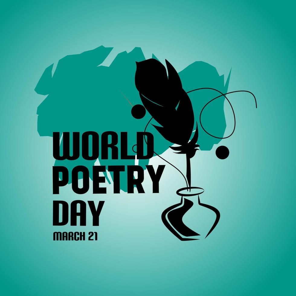 illustration vectorielle de la journée mondiale de la poésie vecteur