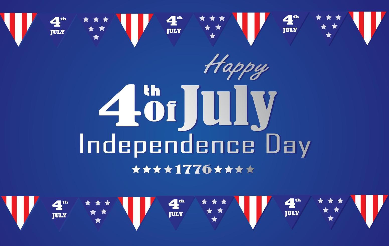 Illustration vectorielle de la fête de l'indépendance du 4 juillet vecteur