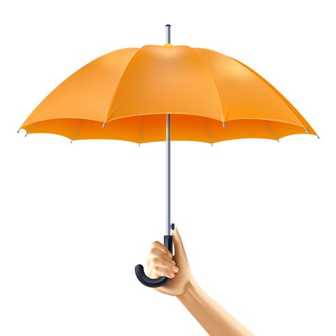 Parapluie à la main vecteur