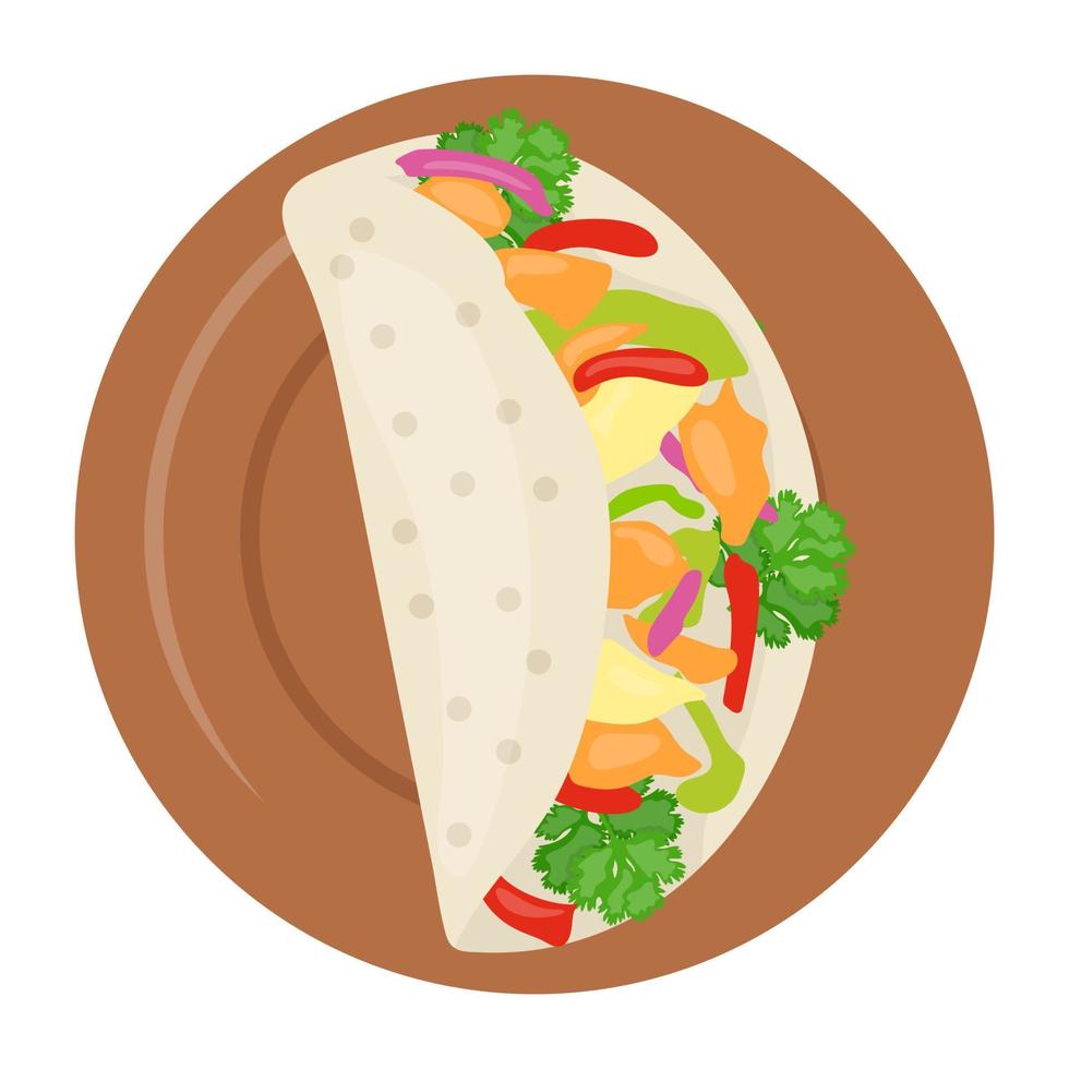 concepts de tacos à la mode vecteur