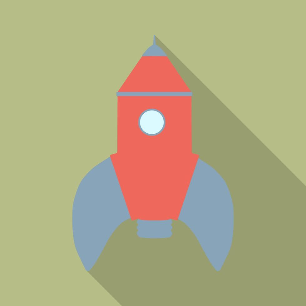 icône de fusée spatiale de style dessin animé. illustration vectorielle vecteur