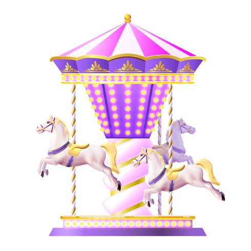 Illustration de carrousel rétro vecteur