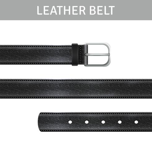 Ensemble de ceinture en cuir vecteur