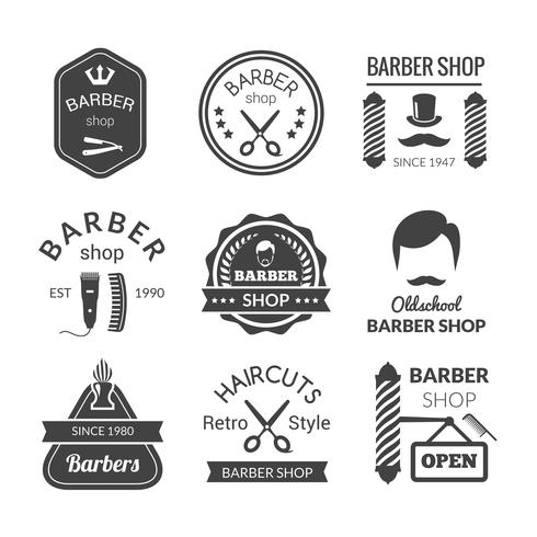 Emblèmes de coiffeur vecteur
