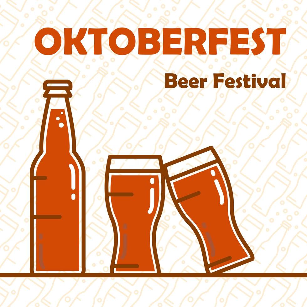 bannière de bière oktoberfest vecteur