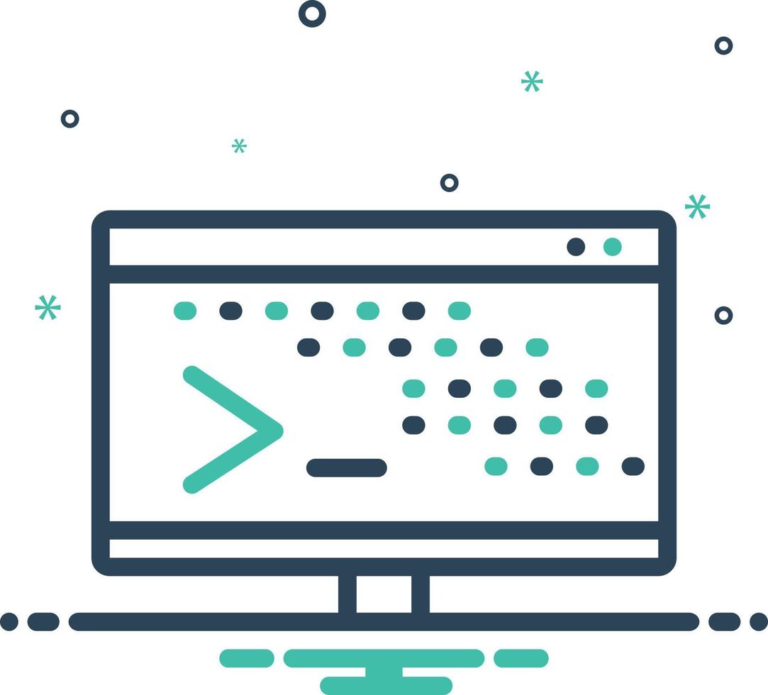 icône de mélange pour hyperterminal vecteur