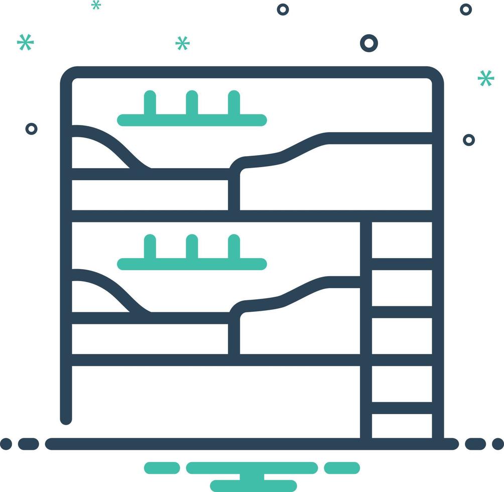 icône de mélange pour dortoir vecteur