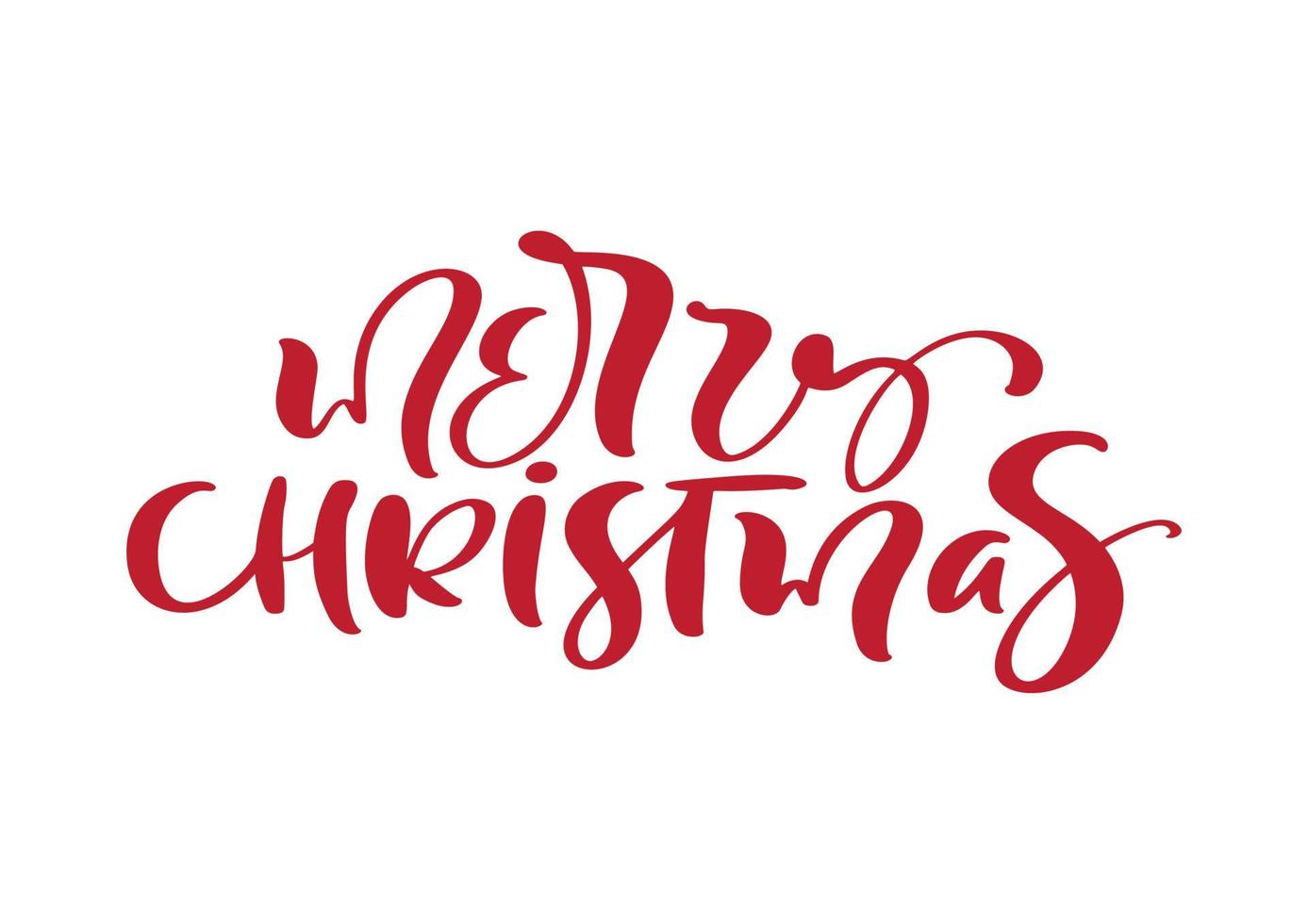 texte de lettrage vectoriel dessiné à la main joyeux noël. pinceau phrase calligraphique isolé sur fond blanc. devis pour les invitations de cartes, modèles. illustration de stock