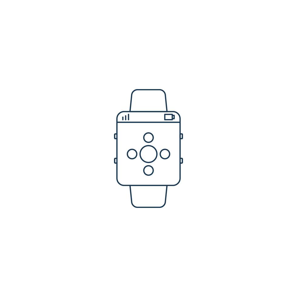 vecteur d'icône de montre à main moderne intelligente