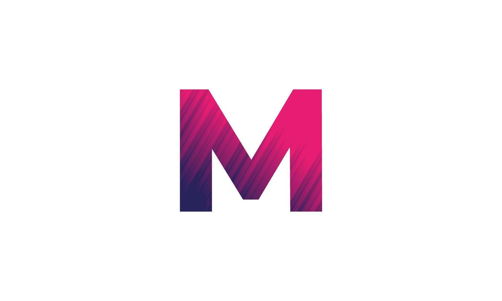 m logo. création de logo coloré lettre m. design moderne et créatif. couleur dégradé violet. vecteur