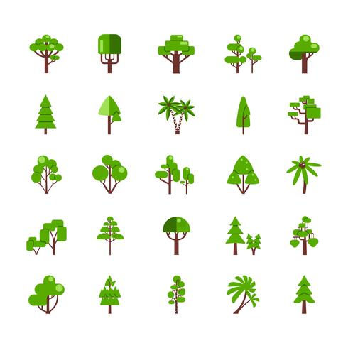Collection de jeu d&#39;arbres vecteur