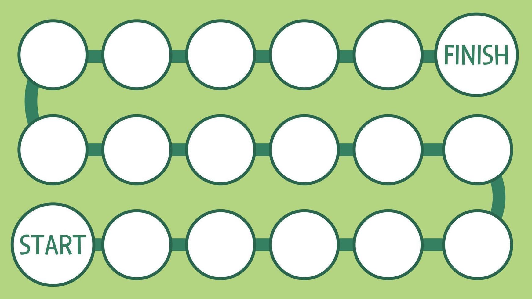 modèle de jeu de société vectoriel. jeu de plateau noir et blanc vierge isolé sur fond blanc. activité éducative imprimable préscolaire ou échantillon de feuille de calcul. illustration de terrain de jeu vecteur