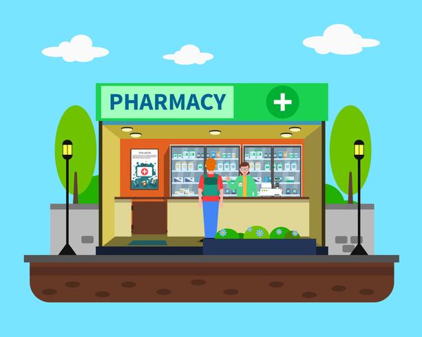 Illustration de concept de pharmacie vecteur