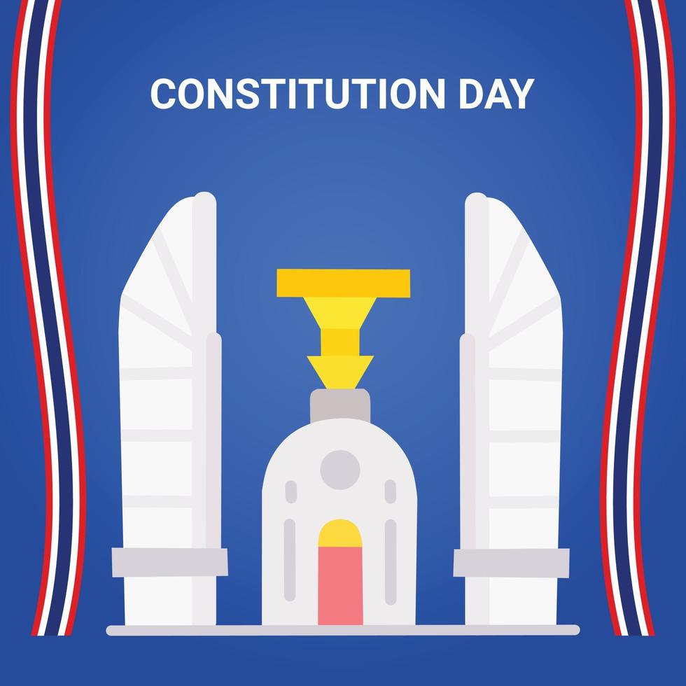 illustration jour de la constitution de la thaïlande vecteur