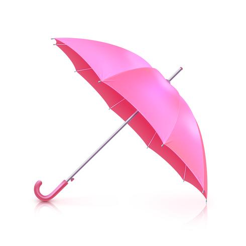 Parapluie Réaliste Rose vecteur