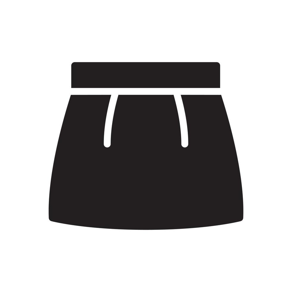 icône de glyphe de jupe vecteur