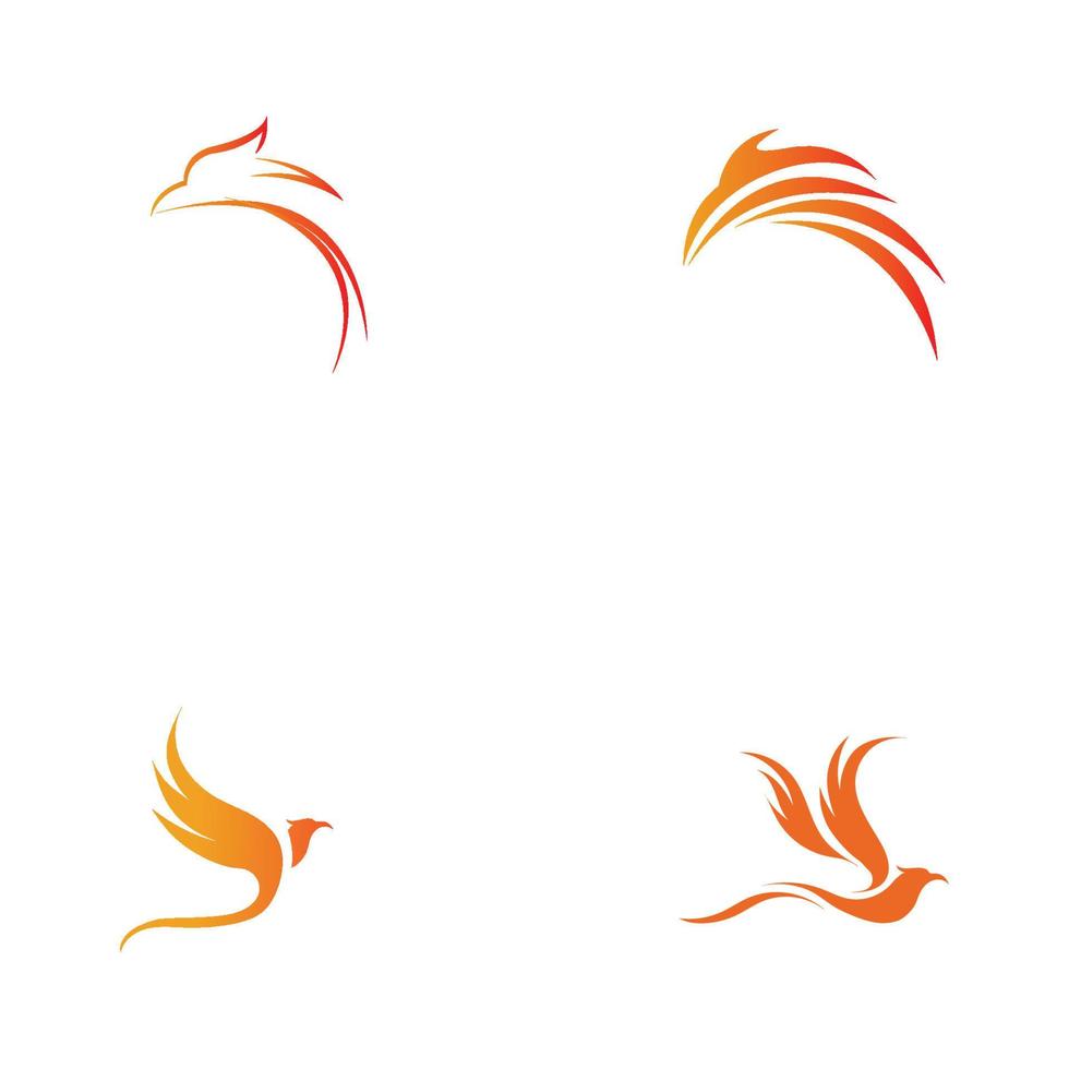 illustration vectorielle de conception de logo phoenix vecteur