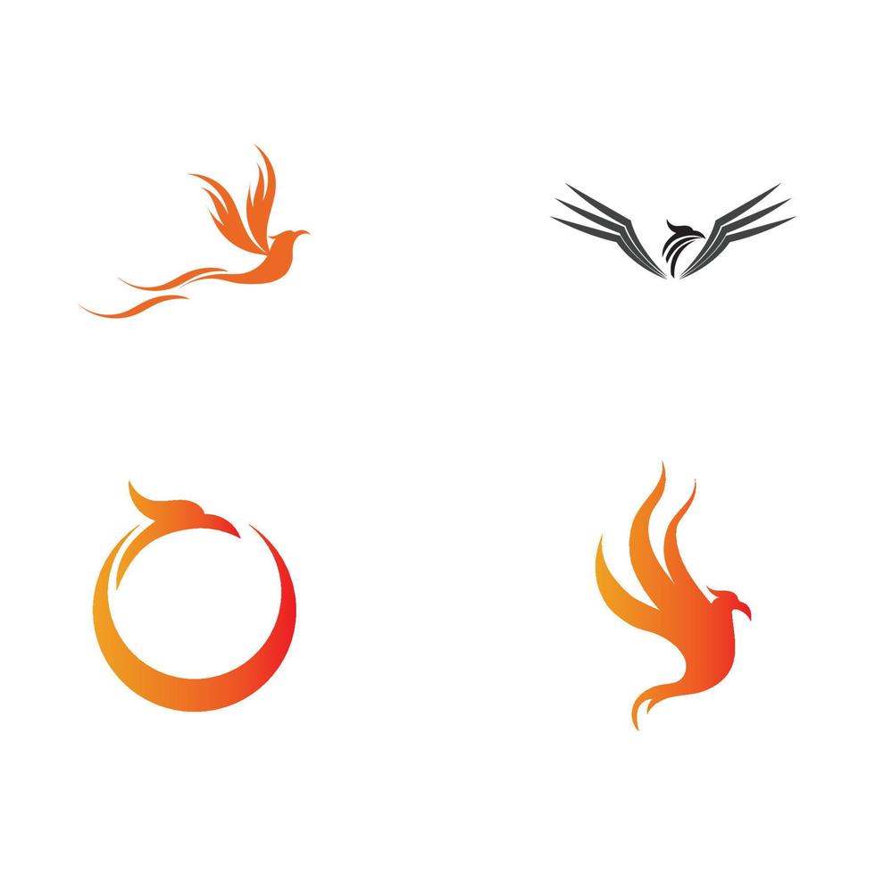 illustration vectorielle de conception de logo phoenix vecteur